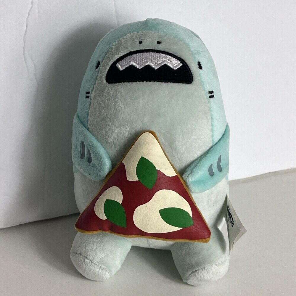 Samezu Nom Nom Plush Shark Holding Pizza Plush Stuffed Animal 7”